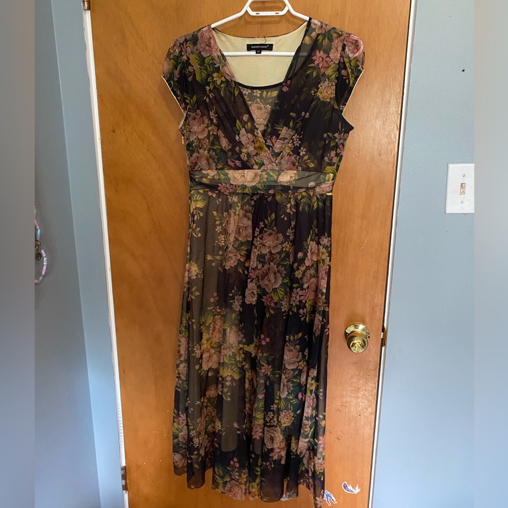 Floral V-Neck Dress - Picture 1 of 5